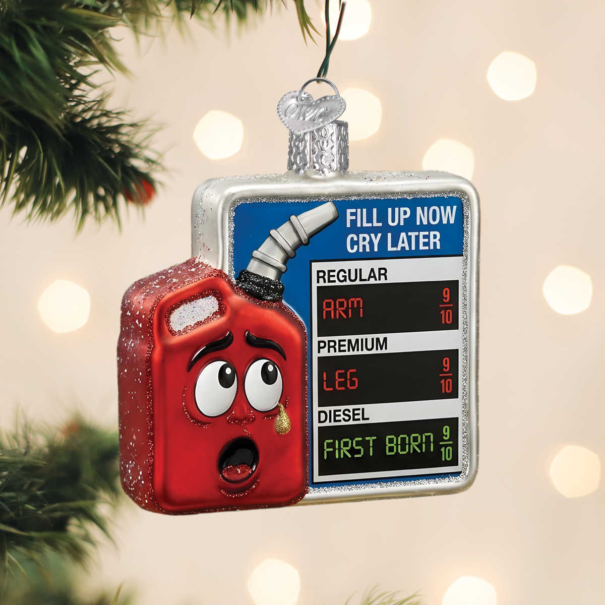 Old World Christmas: Running On Fumes Christmas Ornament