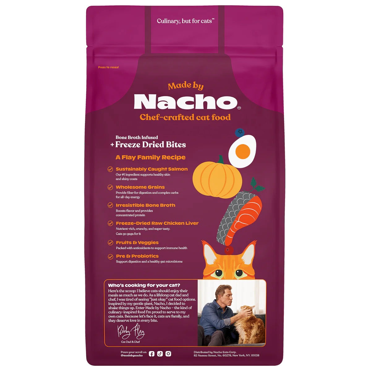 Made By Nacho Salmon/White Fish/ Pumpkin Cat Food (4lb)