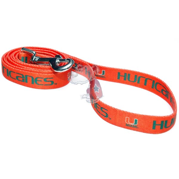 NCAA Miami Hurricanes Dog Leash by Hunter