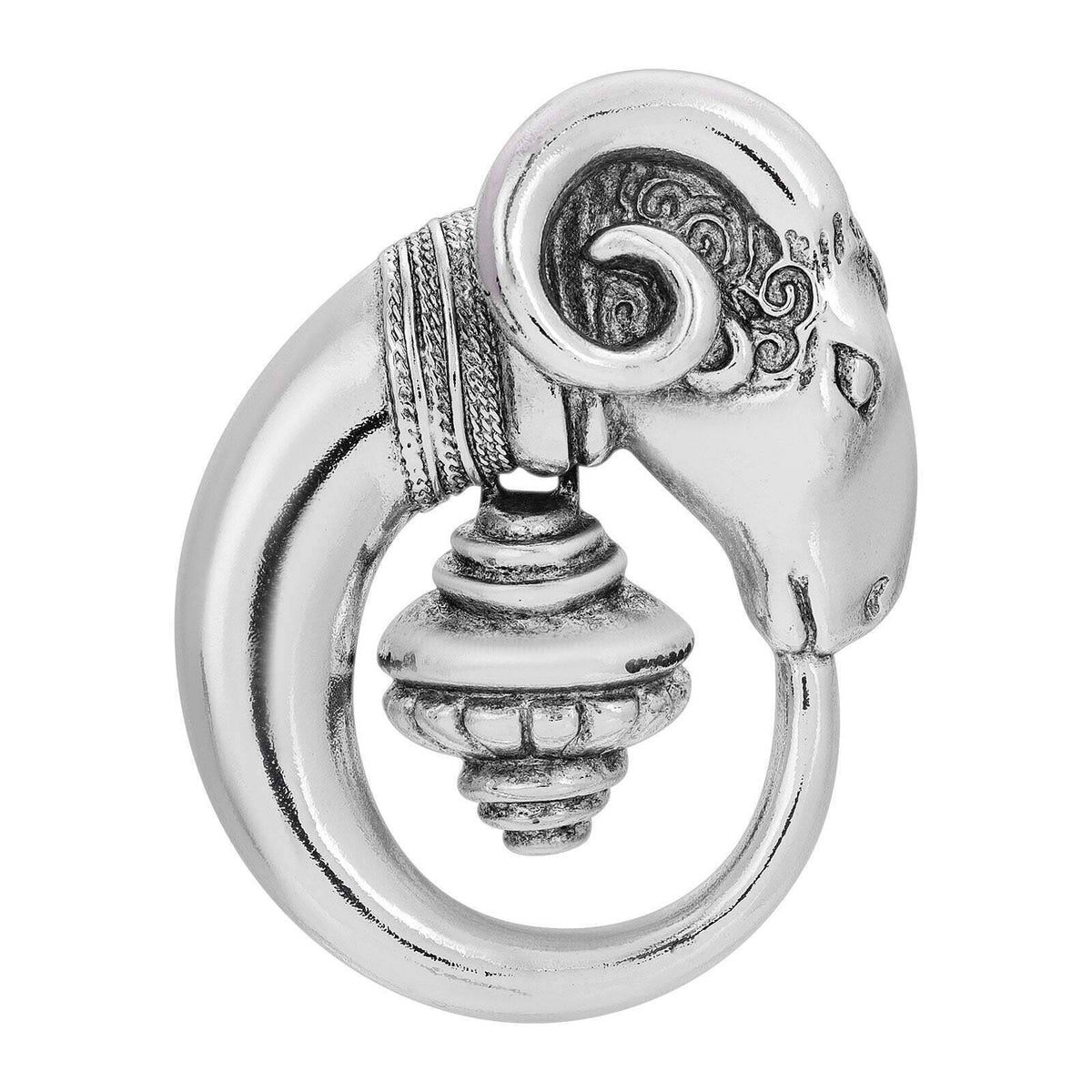 1928 Jewelry Antiquities Couture Rams Head Classical Brooch