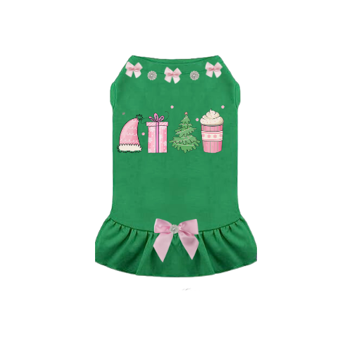 Pink Holiday Fun Dog Dress