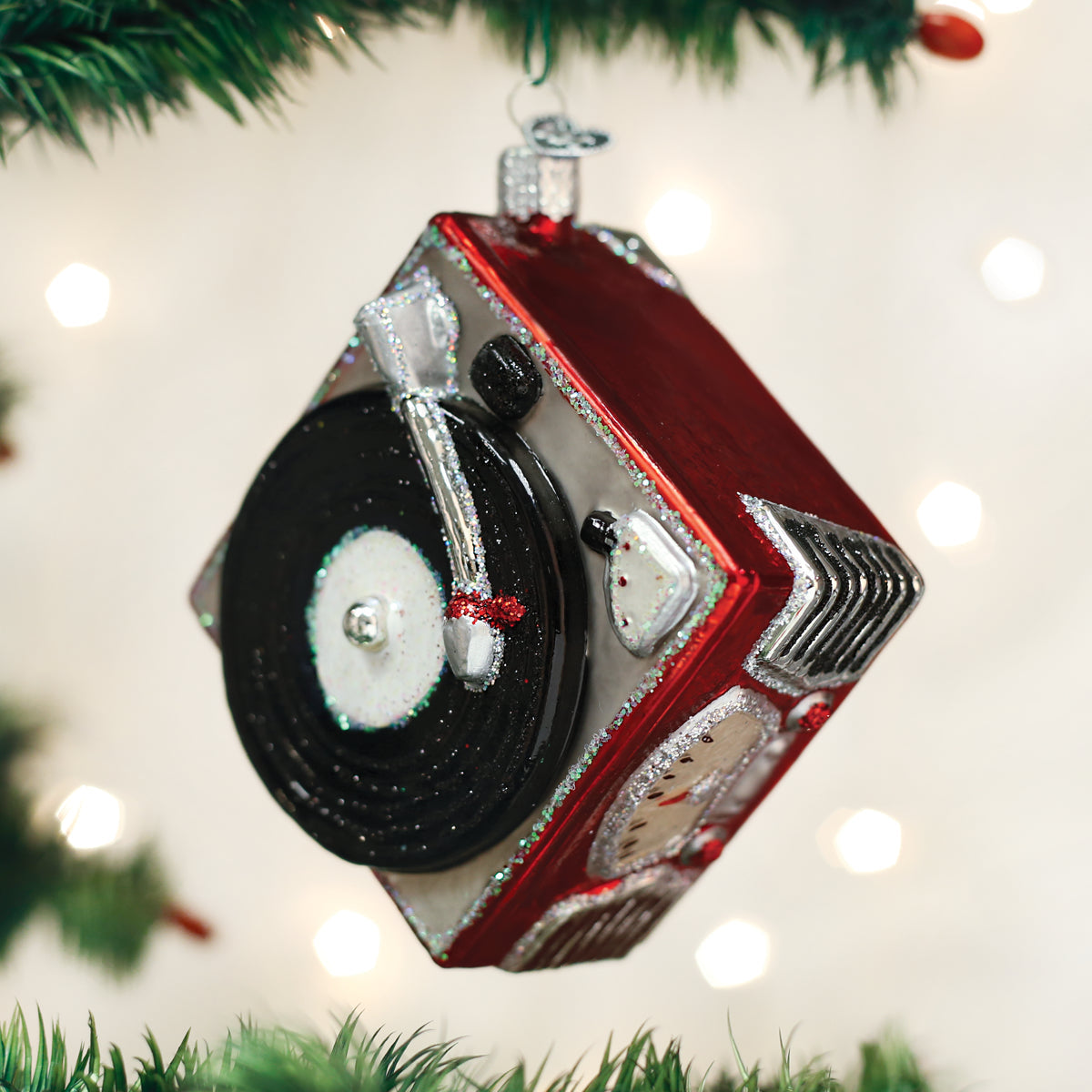 Old World Christmas: Record Player Christmas Ornament