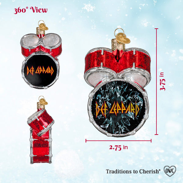 Old World Christmas: Def Leppard Drum Christmas Ornament