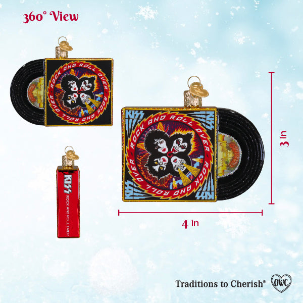 Old World Christmas: Rock And Roll Over Album Christmas Ornament