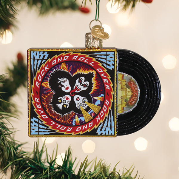 Old World Christmas: Rock And Roll Over Album Christmas Ornament
