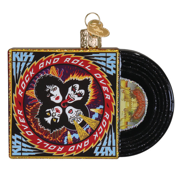 Old World Christmas: Rock And Roll Over Album Christmas Ornament