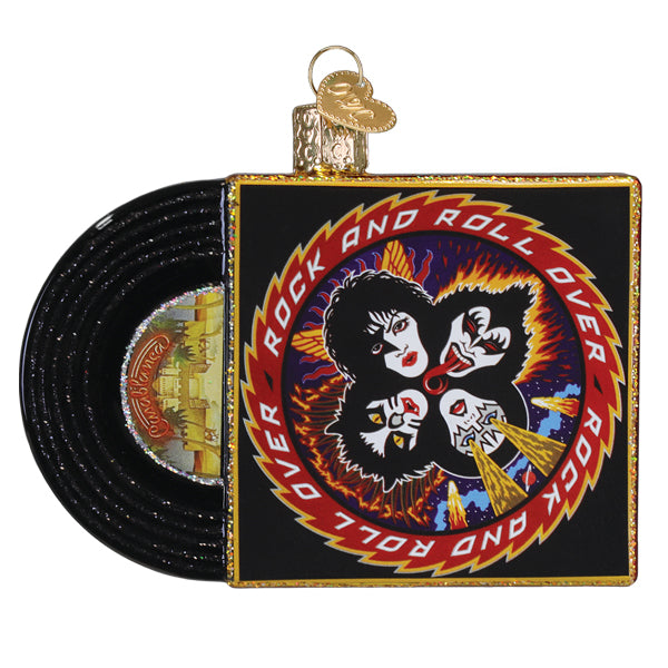 Old World Christmas: Rock And Roll Over Album Christmas Ornament