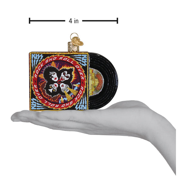 Old World Christmas: Rock And Roll Over Album Christmas Ornament