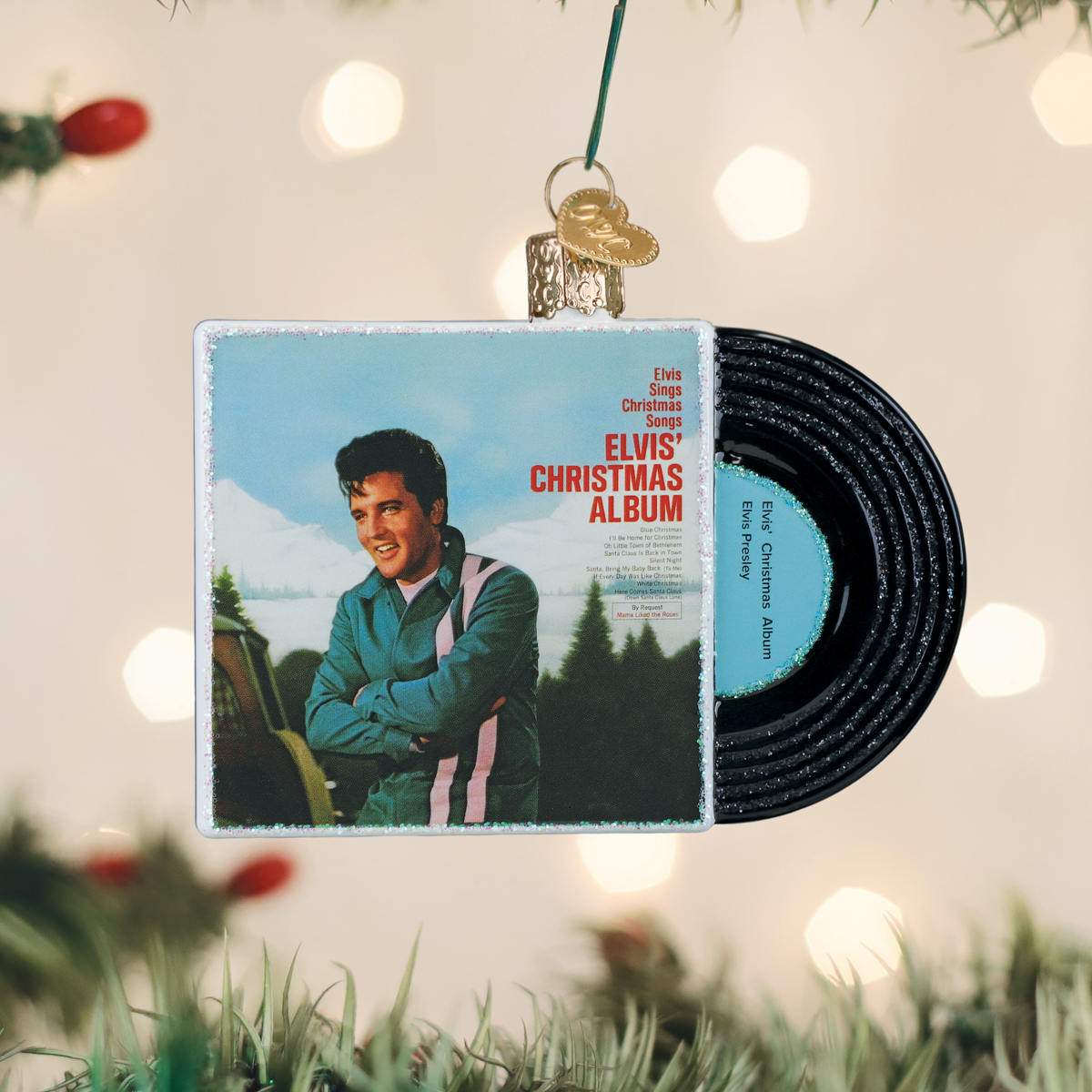 Old World Christmas: Elvis Christmas Album Ornament