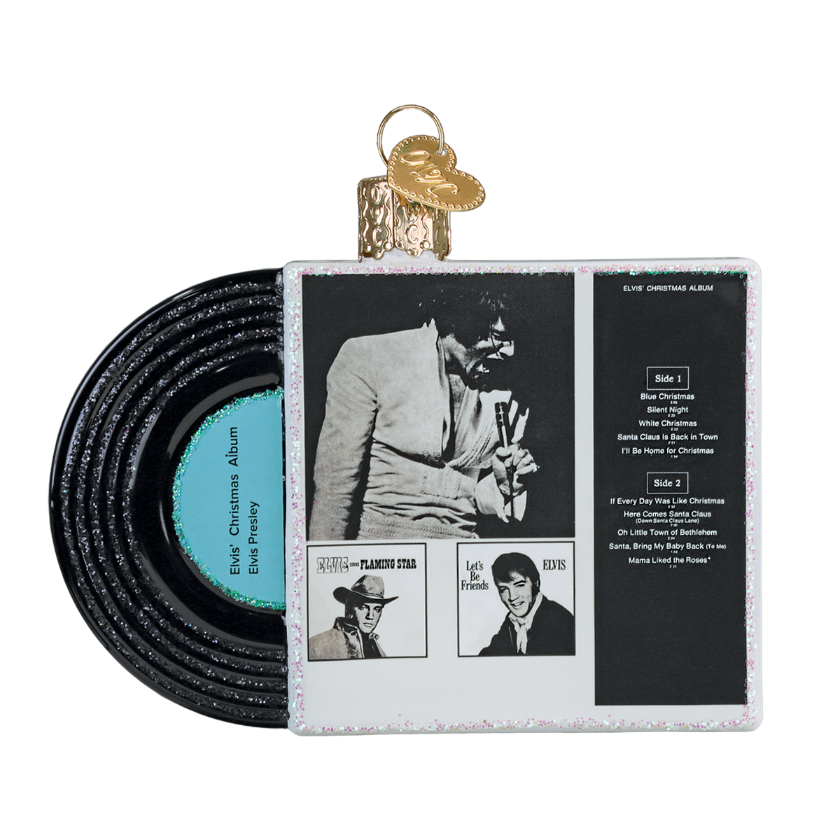 Old World Christmas: Elvis Christmas Album Ornament