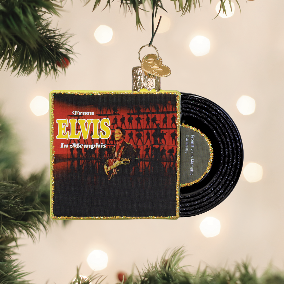 Old World Christmas: From Elvis In Memphis Album Christmas Ornament