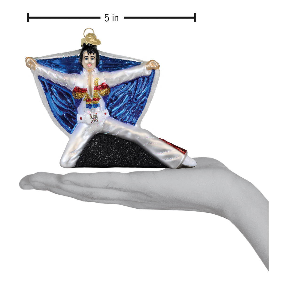 Old World Christmas: Elvis In Eagle Jumpsuit Christmas Ornament