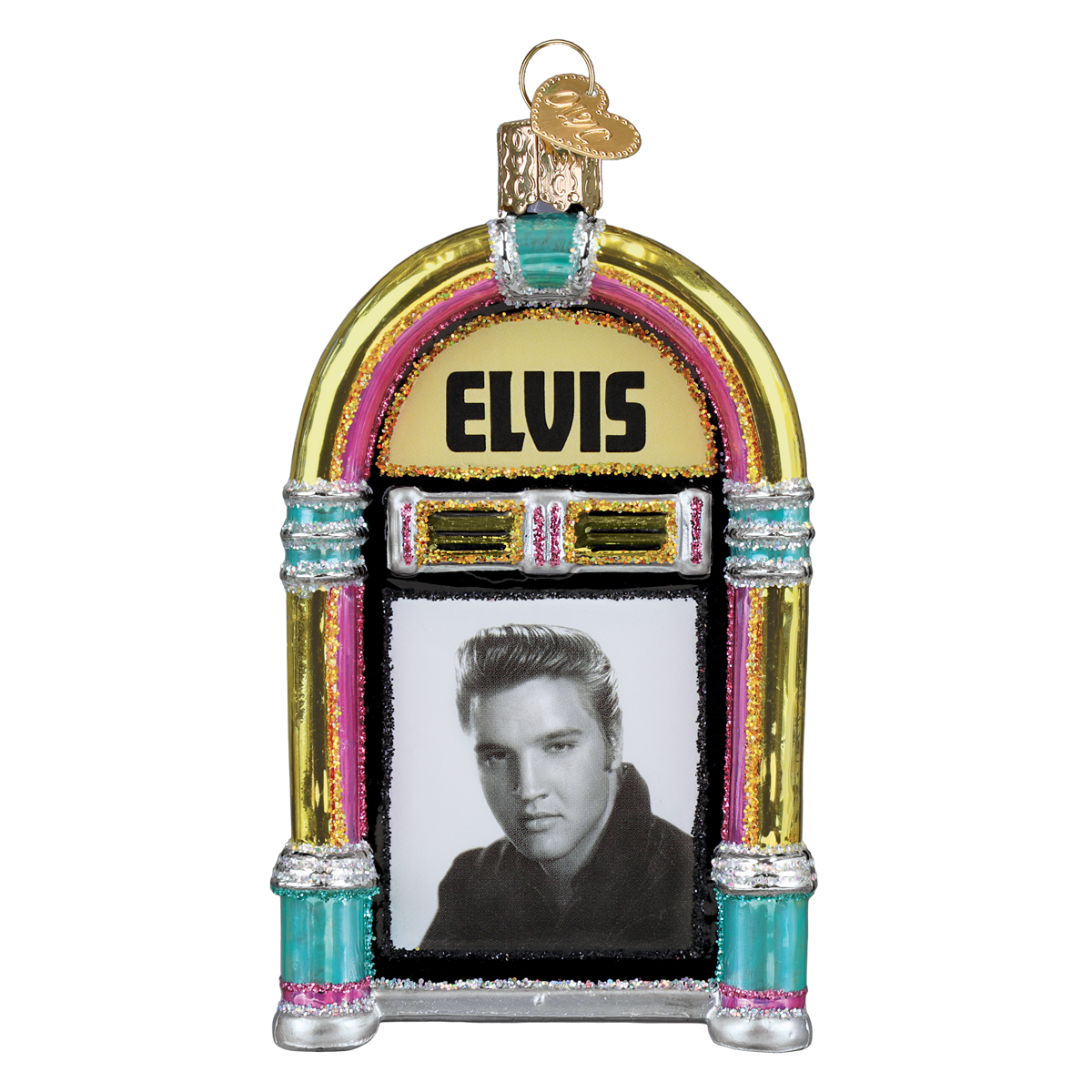 Old World Christmas: Elvis Presley Jukebox Christmas Ornament