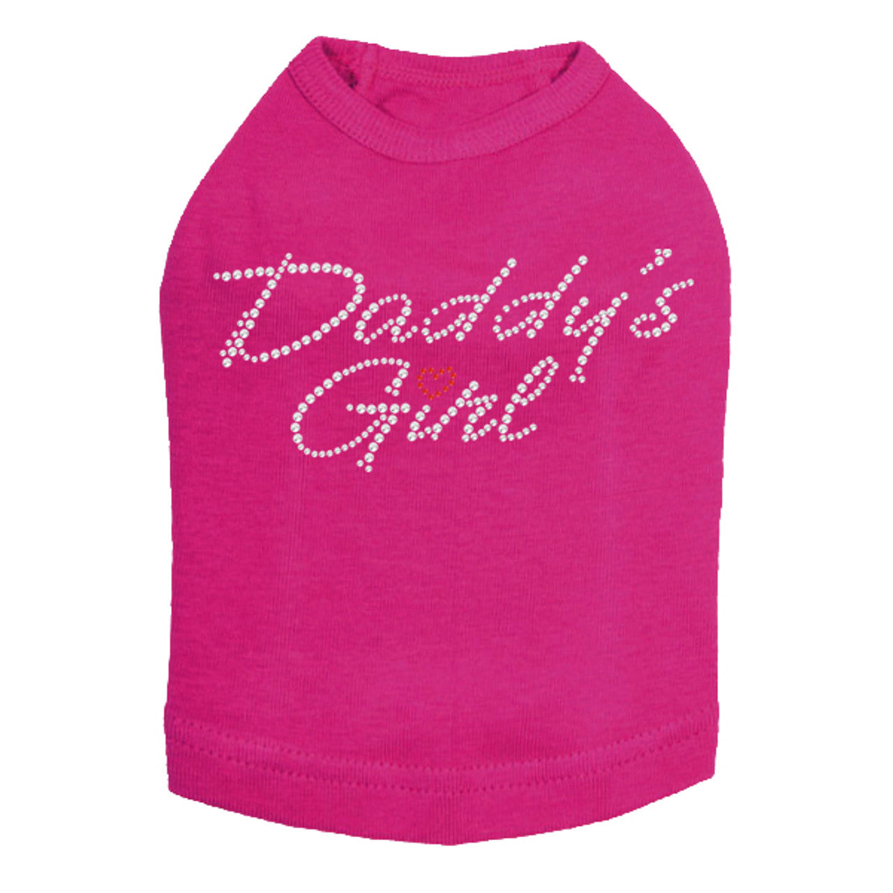 Daddys Girl with Red Heart - Dog Tank