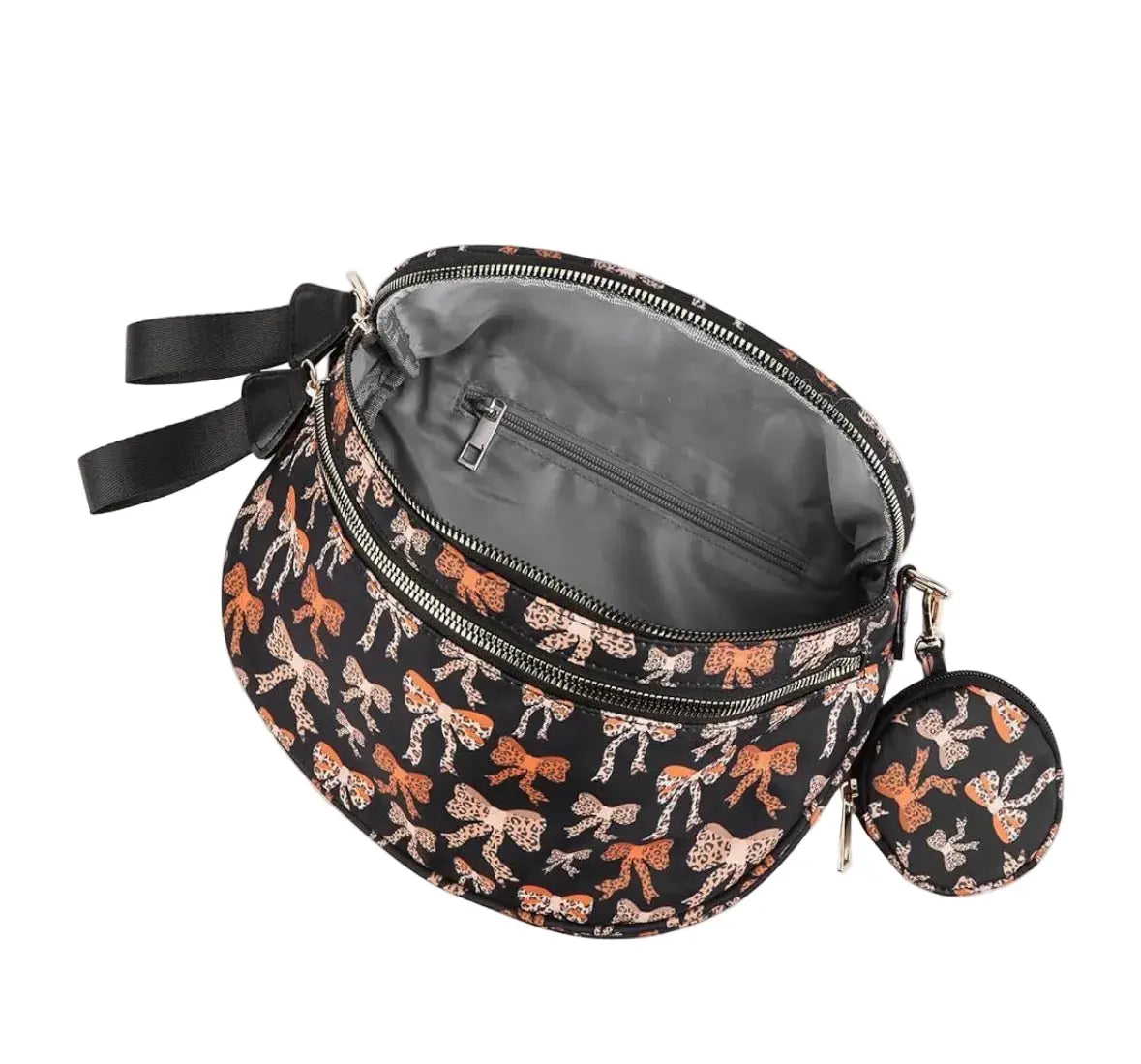 Cheetah Bows Crossbody Crescent Bag | HT Animal Supply