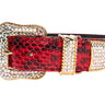 Red and Black Snake Swarovski Crystal Collar