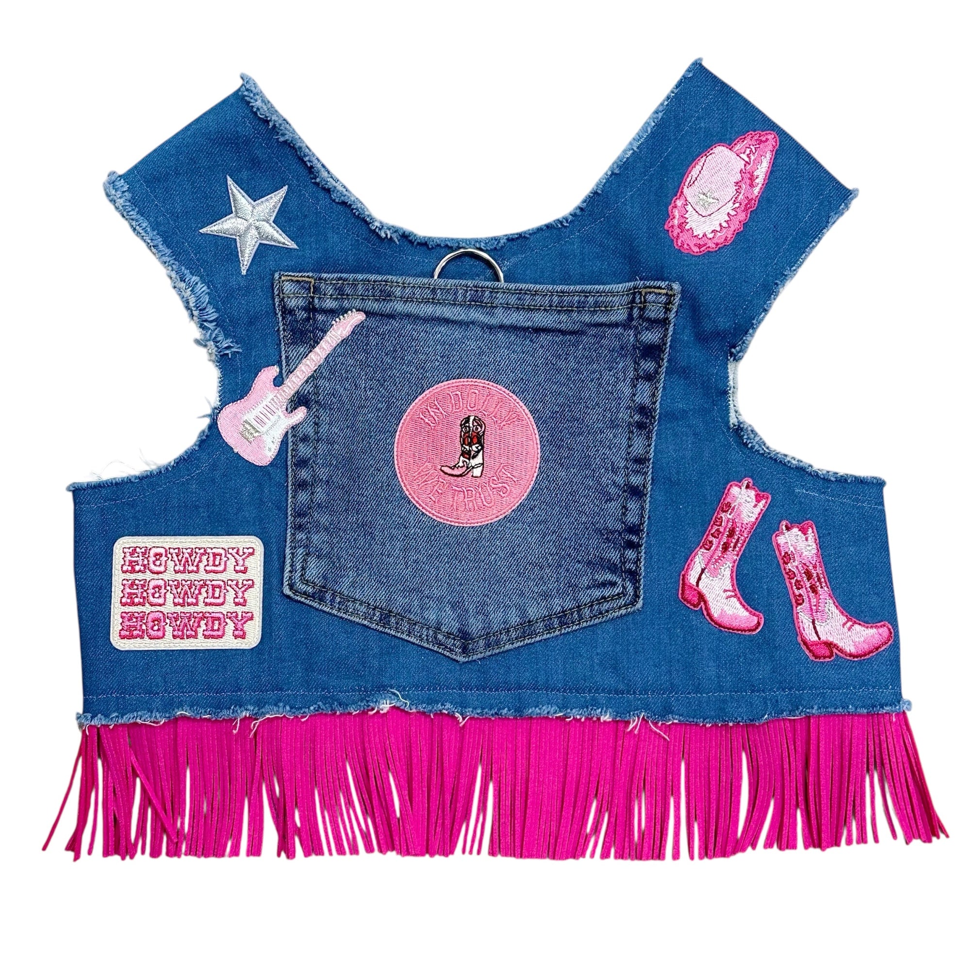 Heads or Tails Pup Dolly Denim Dog Harness
