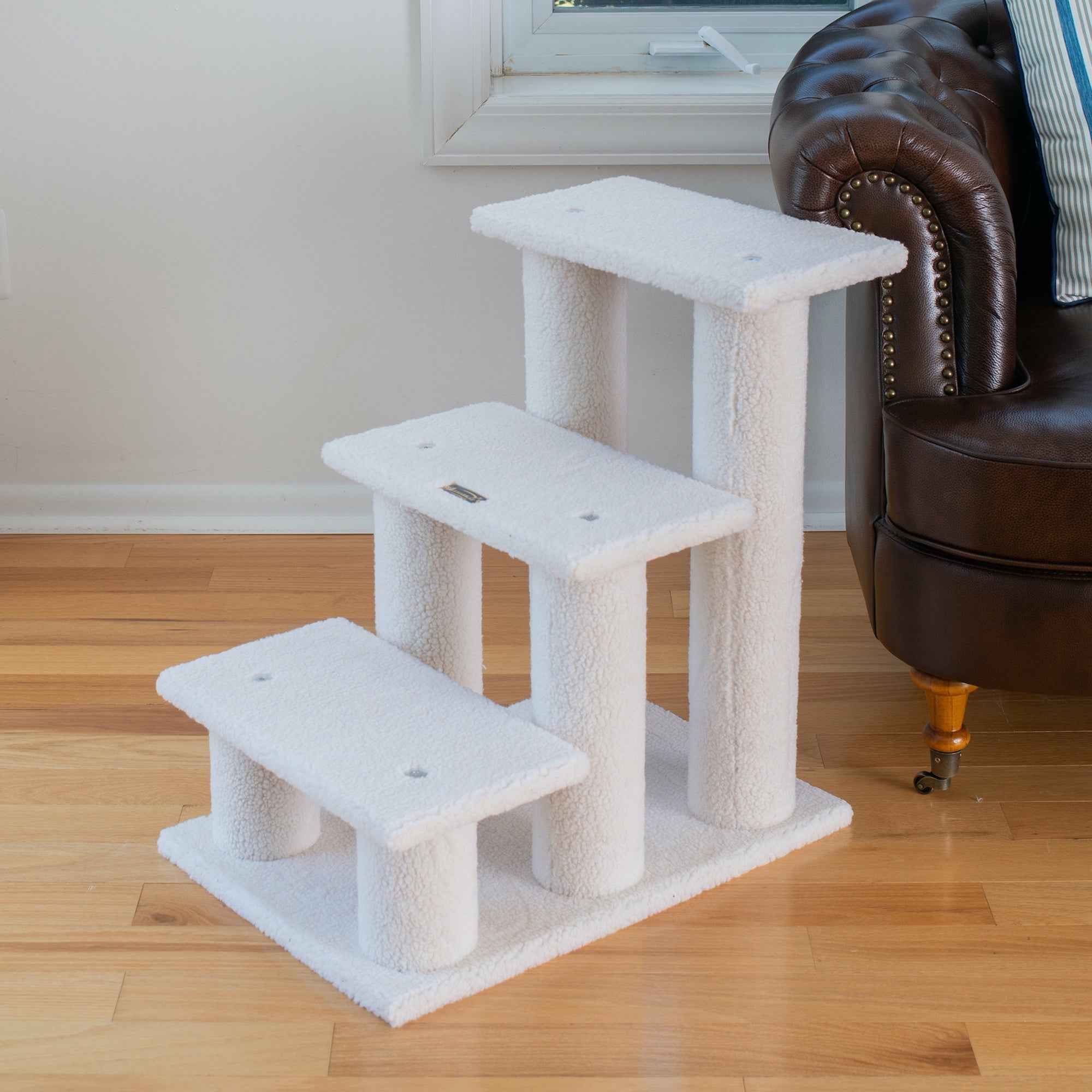 Armarkat 3 Step Cat Step Stairs Ramp  25" Height Dogs Climber And Kitten Steps B3001