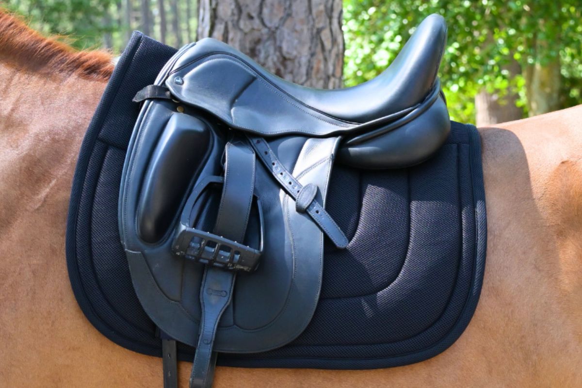 Dressage Mesh Saddle Pad with Quick Dry Cotton Lining in Navy, White or Black