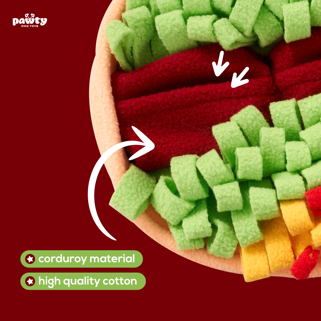 Pawty Chewpotle Bowl Interactive Snuffle Dog Toy