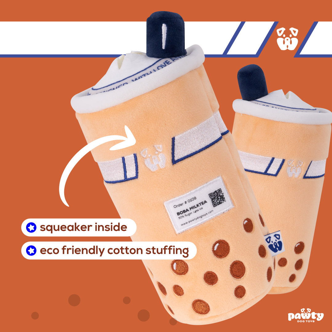 Pawty Boba Tea Plush Dog Toy