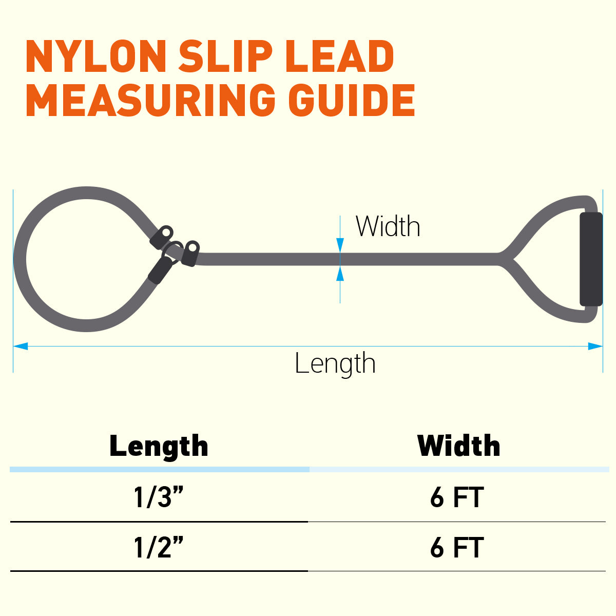 Dogline Round Nylon Slip Dog Lead