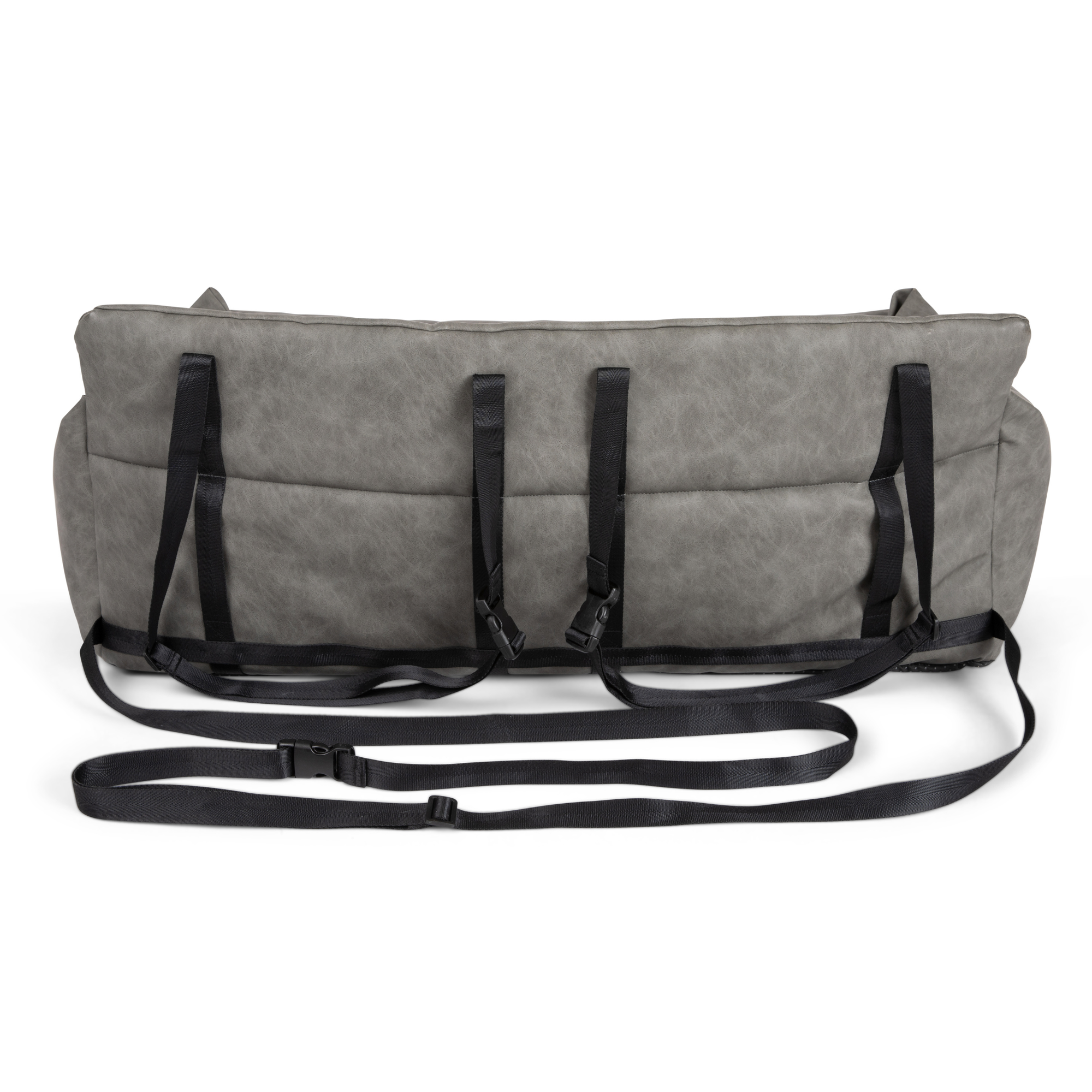PupProtector Faux Leather Memory Foam Dog Car Bed Slate Gray