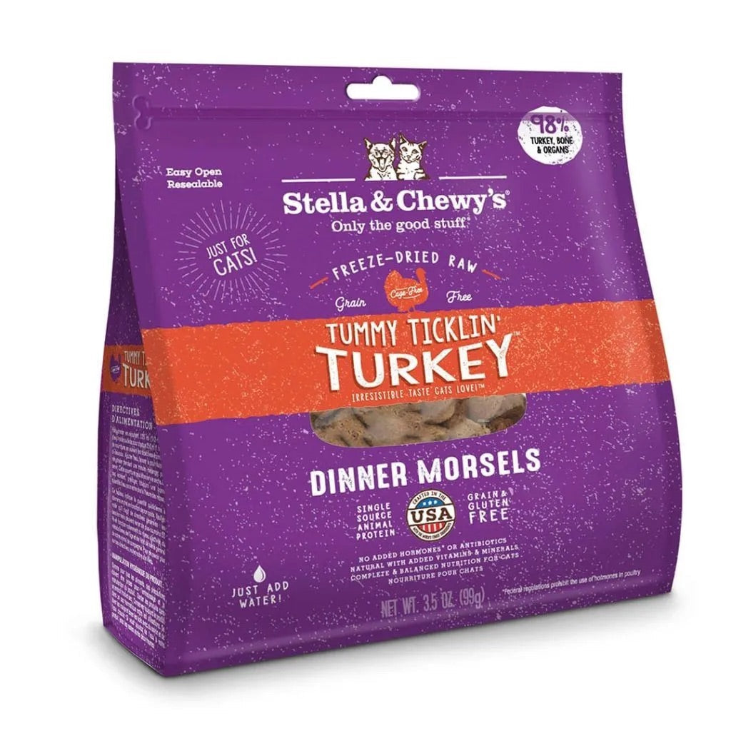 Stella & Chewys Freeze Dried Dinner Tummy Ticklin Turkey Cat Food