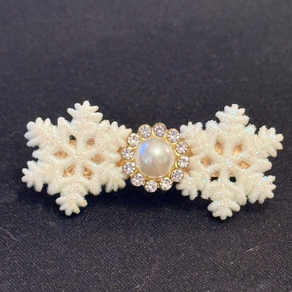 Snowflake Elegance Dog Hair Barrette