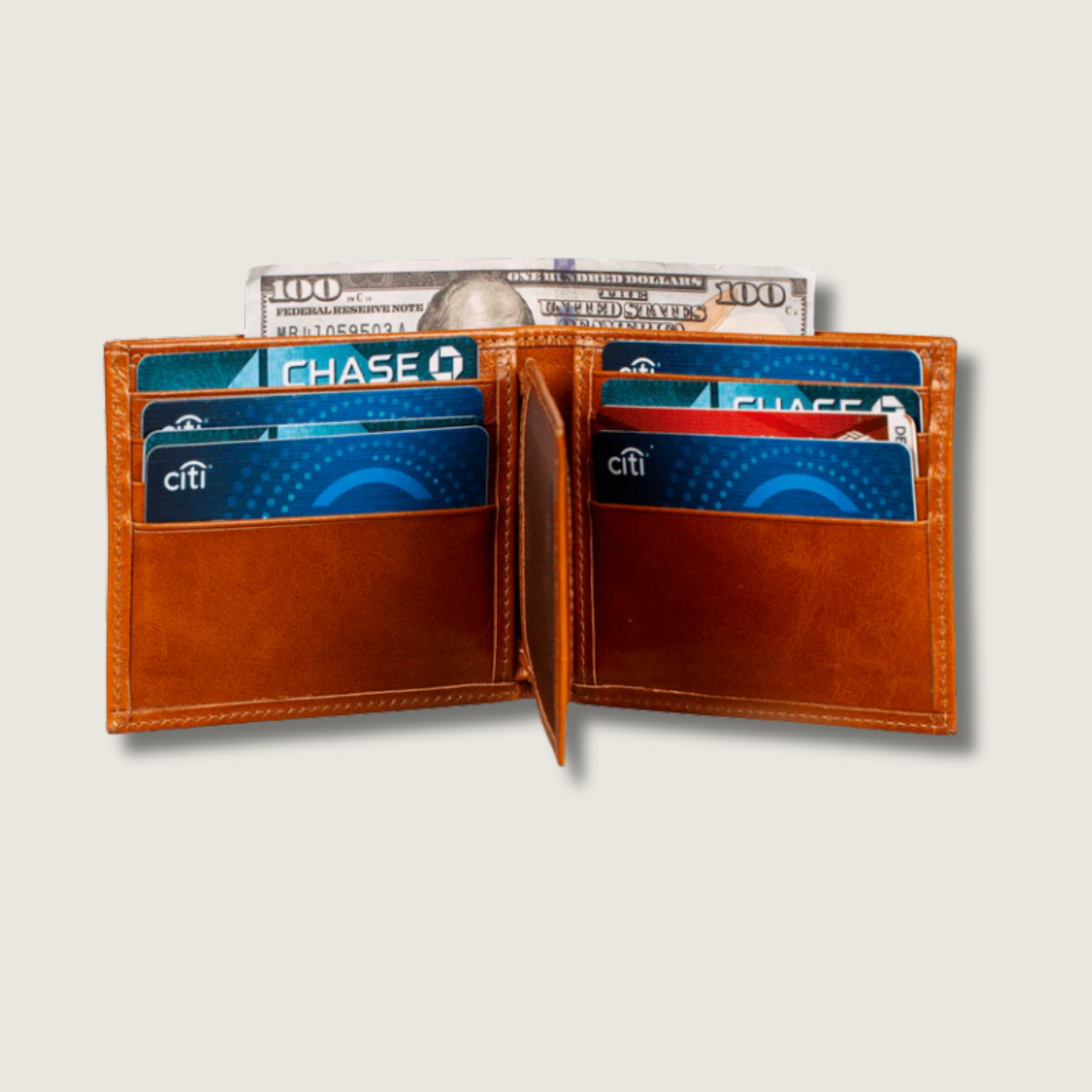 Classic Leather Bifold Wallet Dark Brown Los Angeles