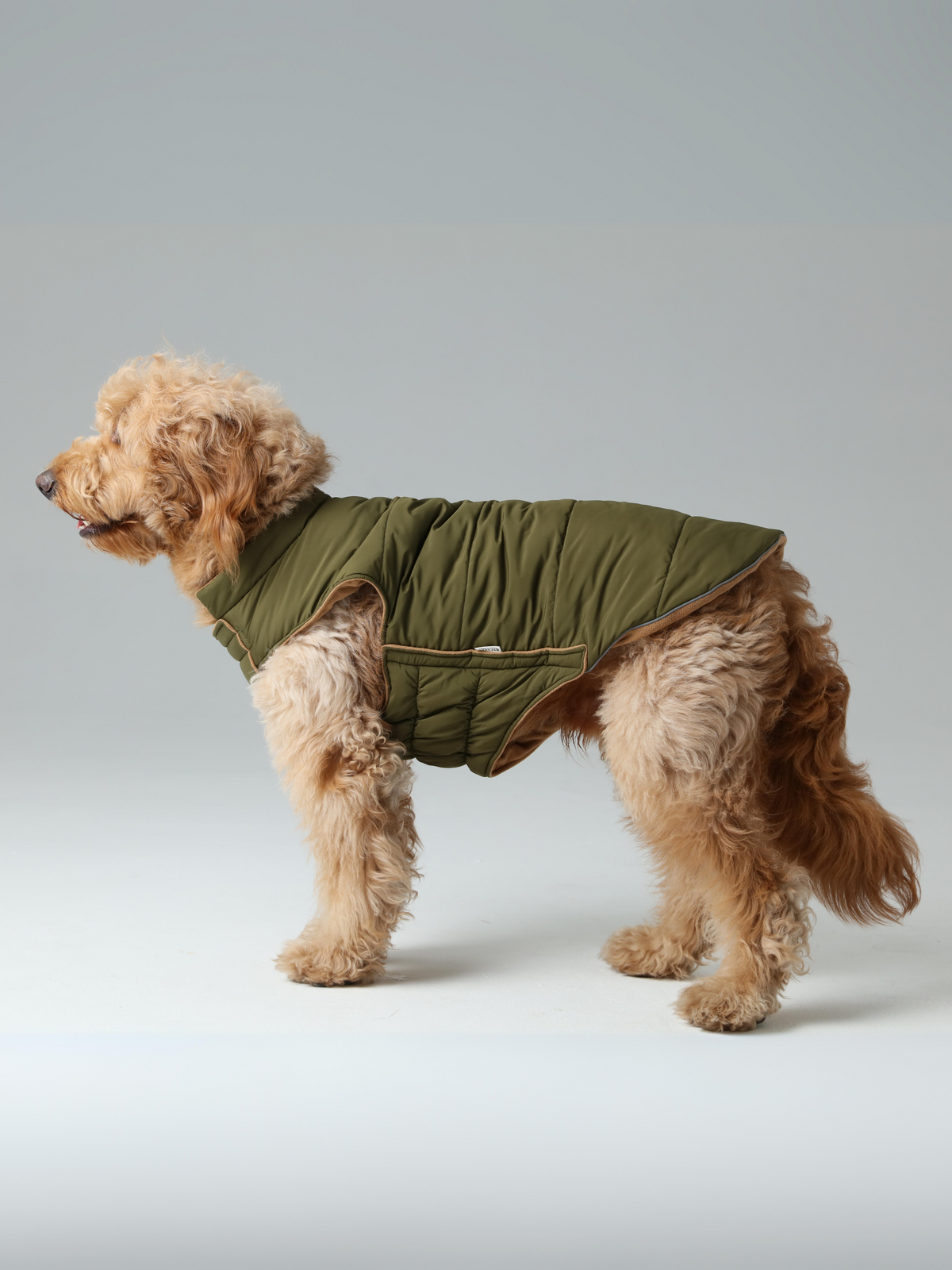 Reversible Dog Vest Jacket-Green Brown