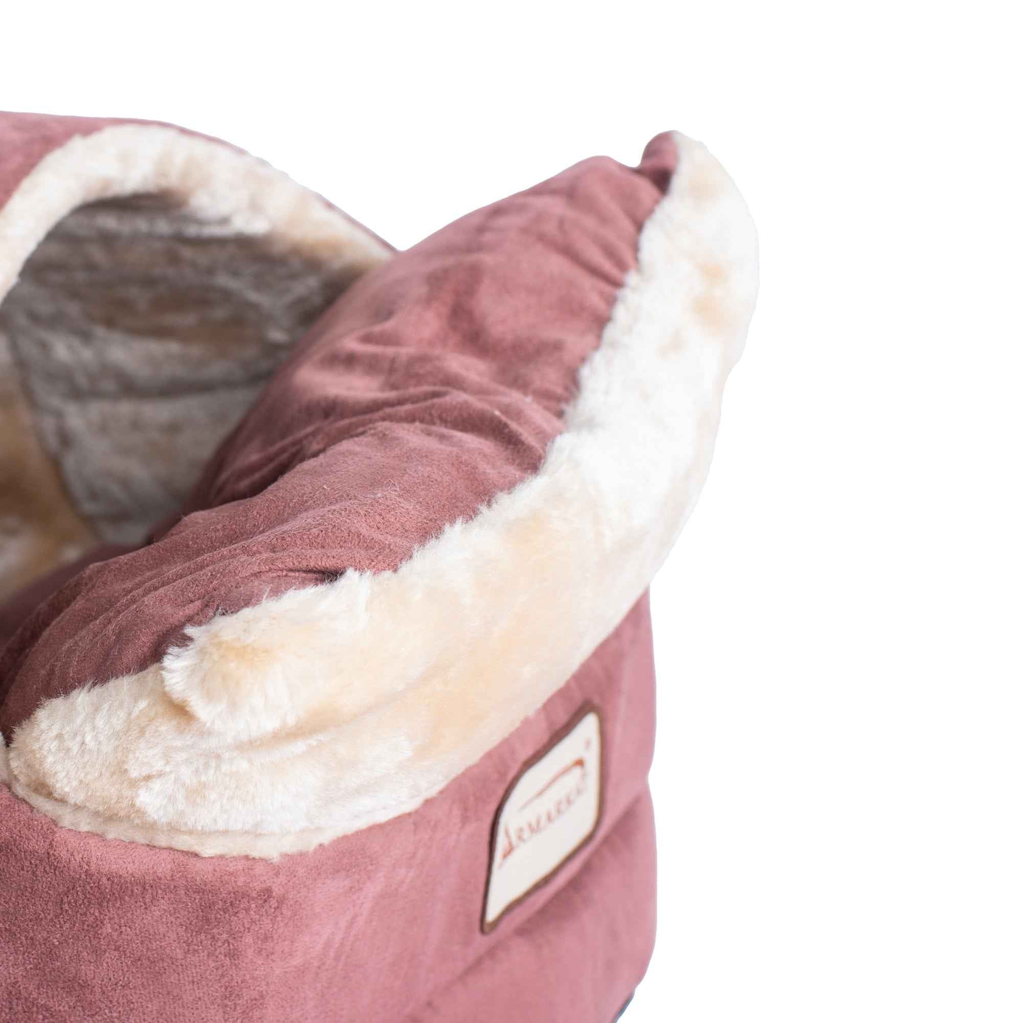 Armarkat faux suede Cat Bed and Cave  18"(L) x 12.5"(W) x 11.5"(H)  C18HTH/MH Indian Red