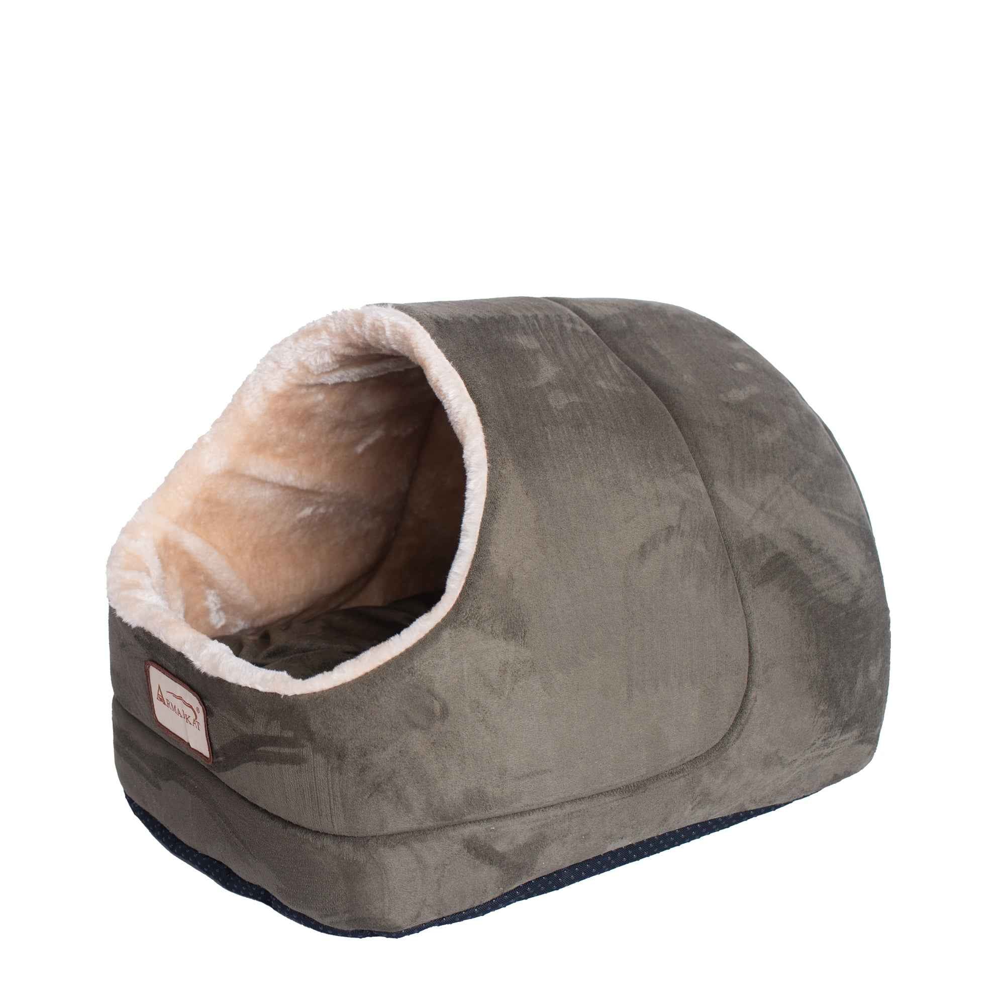 Armarkat faux suede Cat Bed and Cave  18"(L) x 12.5"(W) x 11.5"(H)  C18HML/MH Laurel Green