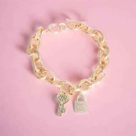Lock and Key Gucchewi Charm Dog Necklace