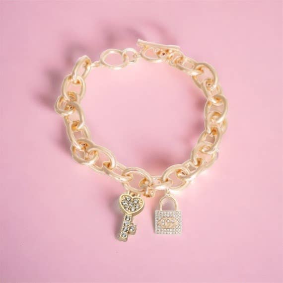 Bark 5th Ave., LLC Lock and Key Gucchewi Charm Dog Collar Necklace pet supplies