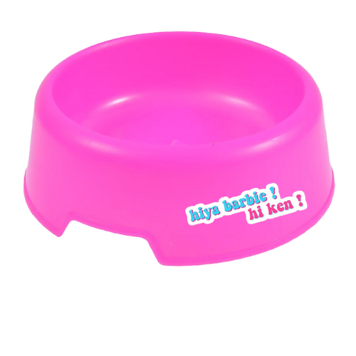 Bark 5th Ave., LLC Hiya, Barbie Poolside Water Dog Bowls pet supplies