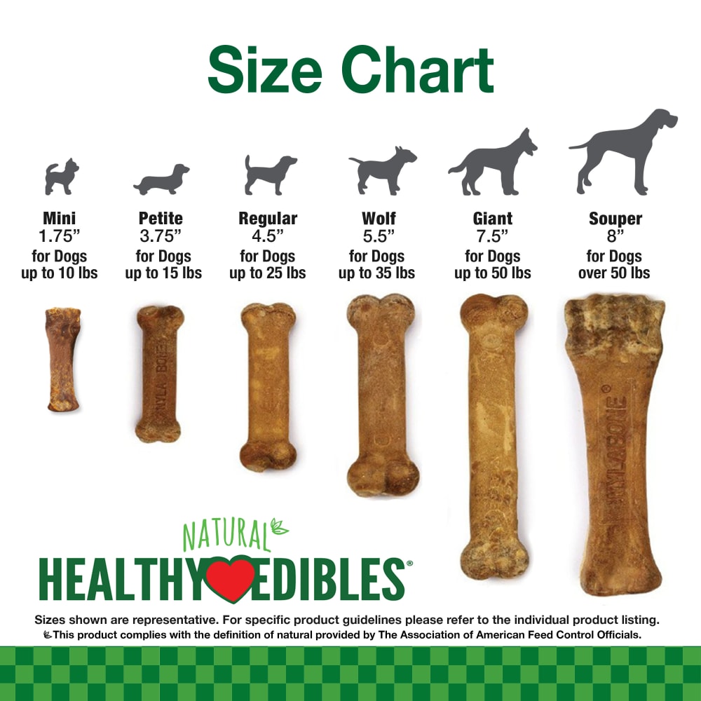 Nylabone Healthy Edibles All-Natural Long Lasting Bacon Chew Treats (6.7oz)
