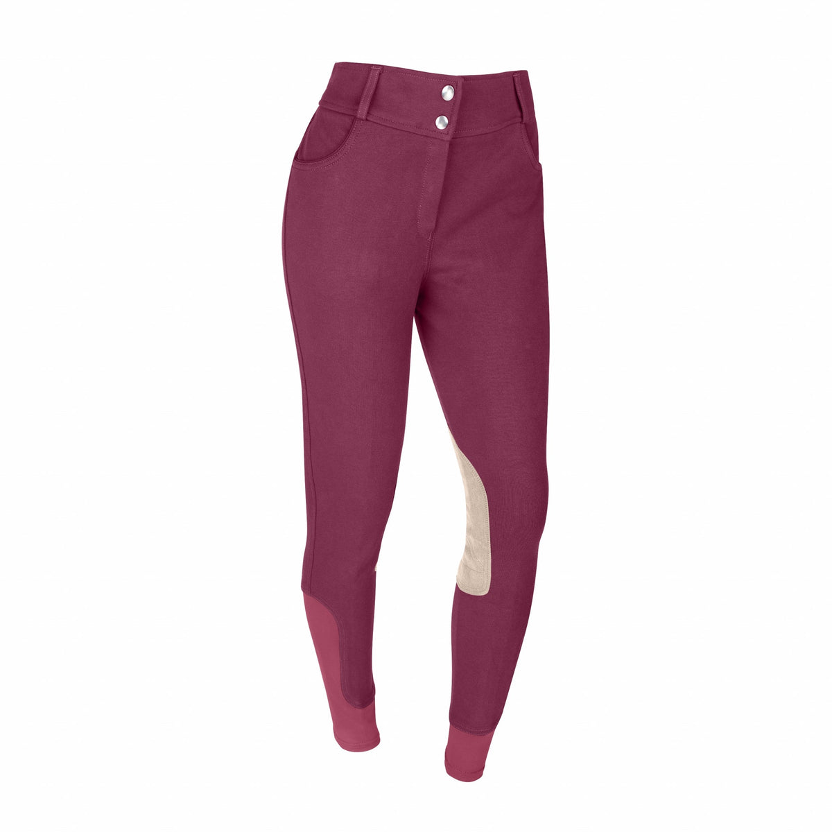 OEQ Ladies Lily Knee Patch Breech - Brick/Beige - 26
