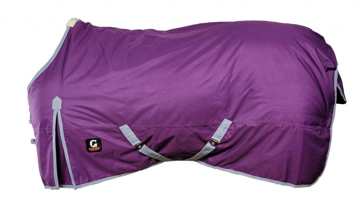 Gatsby Shield 1200D 250g Waterproof Turnout Blanket - Plum/Grey - 69
