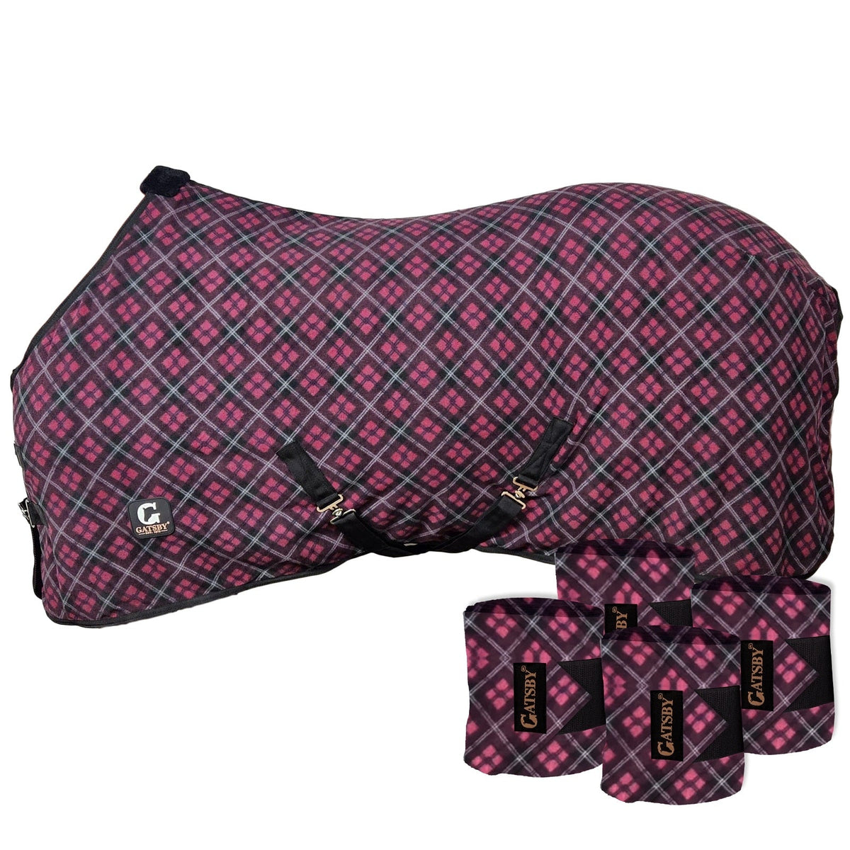 Gatsby Fleece Dress Sheet & Matching Polo Wrap Set - Dusty Rose - 72