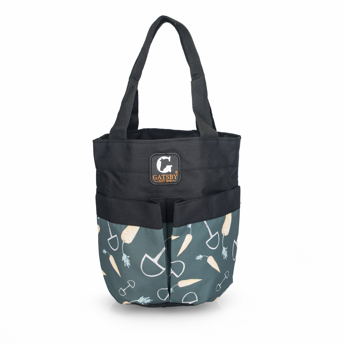 Gatsby Print Nylon Stable Tote with Mesh Bottom - Carrots