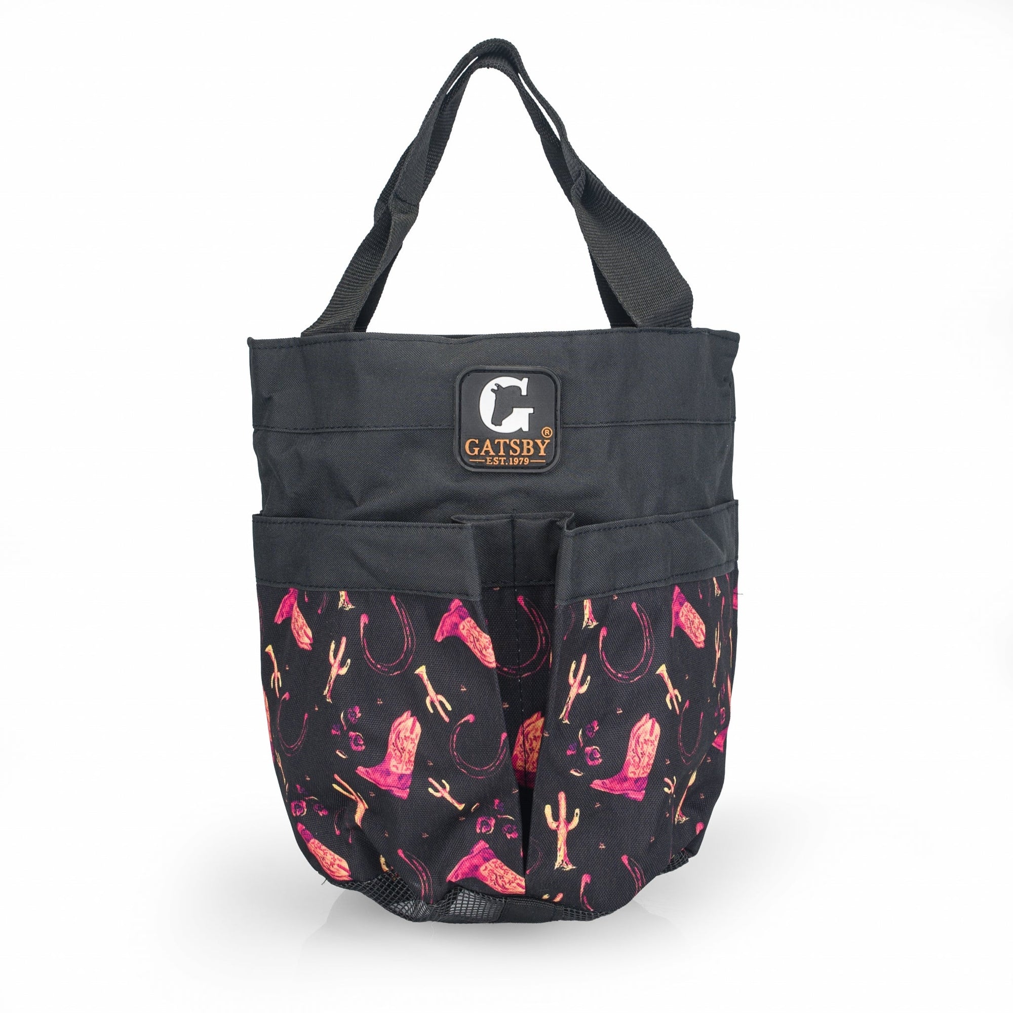 Gatsby Print Nylon Stable Tote with Mesh Bottom - Lucky Boots