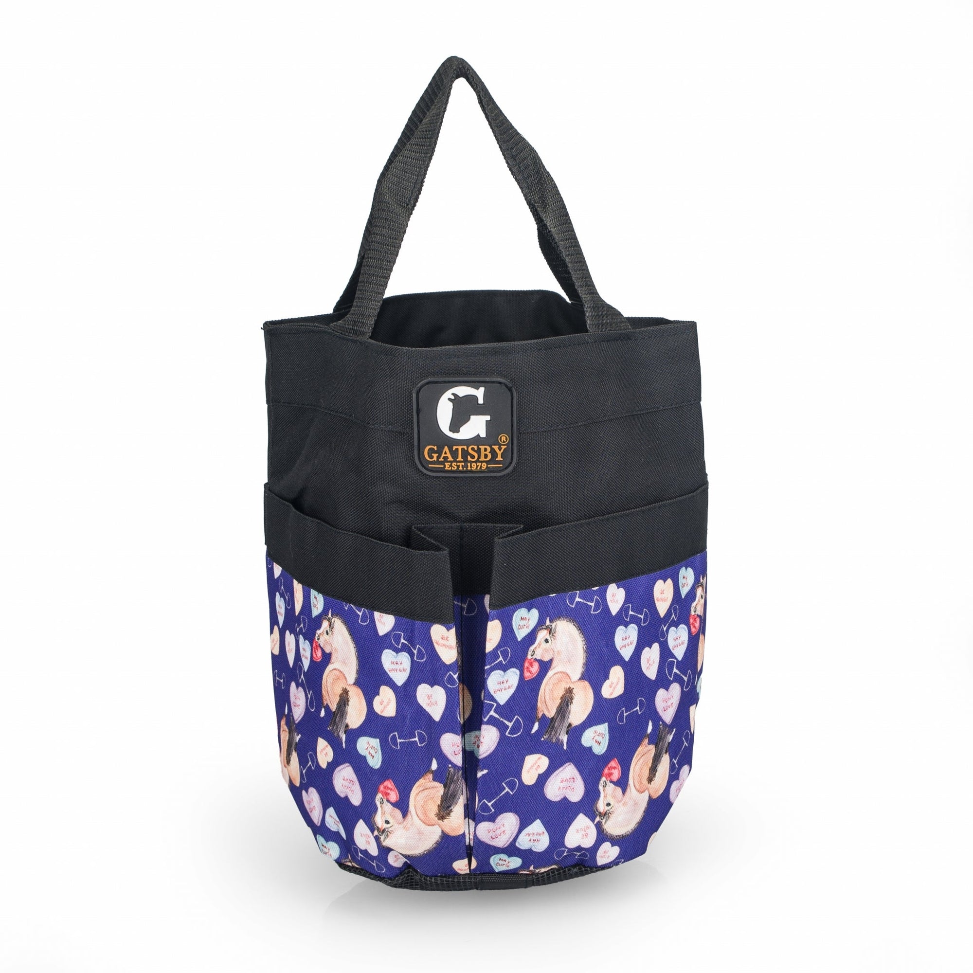 Gatsby Print Nylon Stable Tote with Mesh Bottom - Be Mine