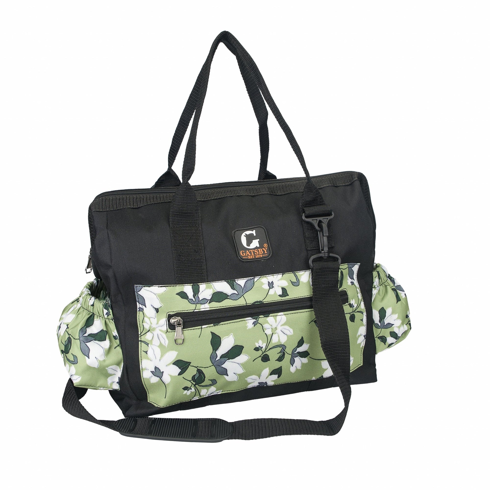 Gatsby Print Nylon Grooming Tote - Mint Flower