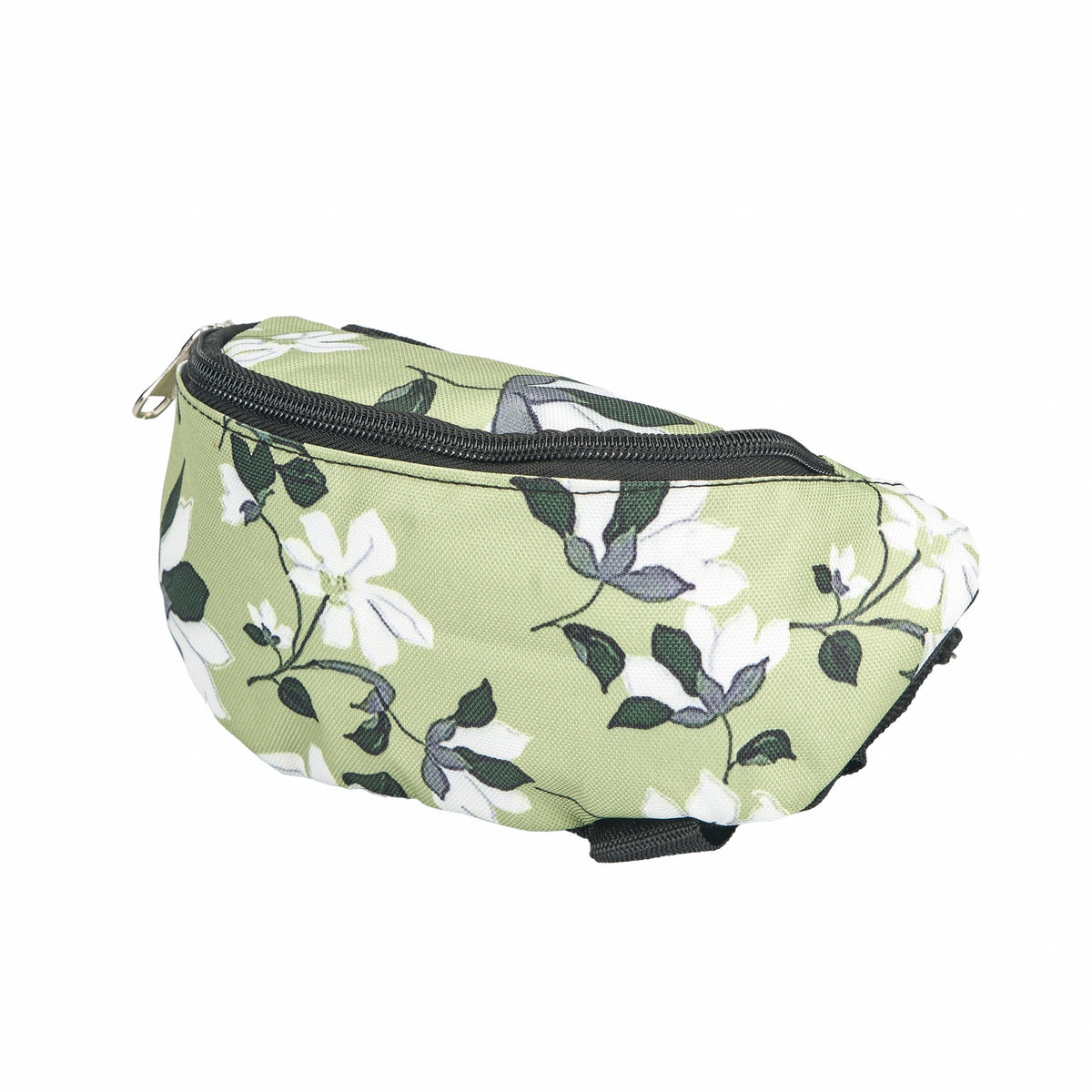 Gatsby Print Nylon Saddle Pouch - Mint Flower