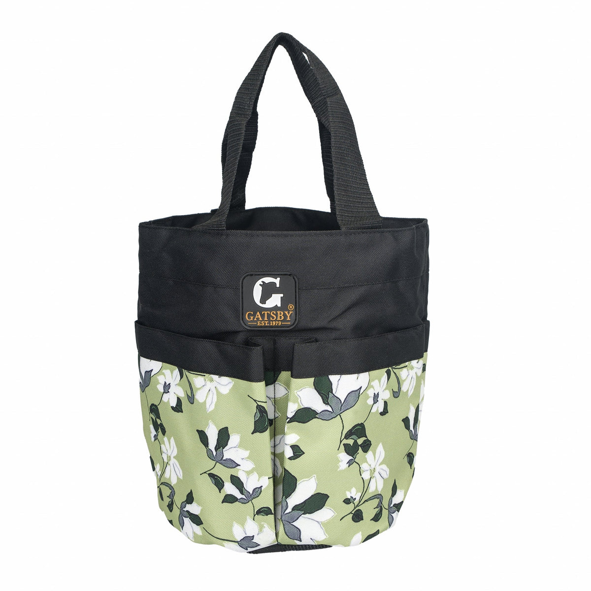 Gatsby Print Nylon Stable Tote with Mesh Bottom - Mint Flower