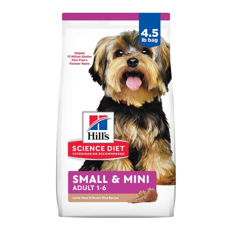 Hills Science Diet Adult Small & Mini Lamb Meal & Brown Rice Recipe Dry Dog Food Bag (4.5lb)