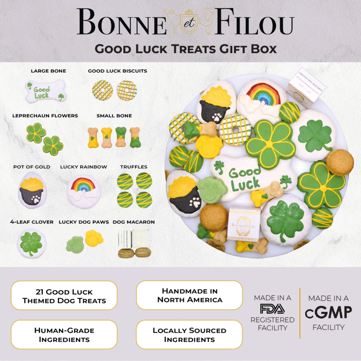 Bonne et Filou – Good Luck Dog Treat Gift Box