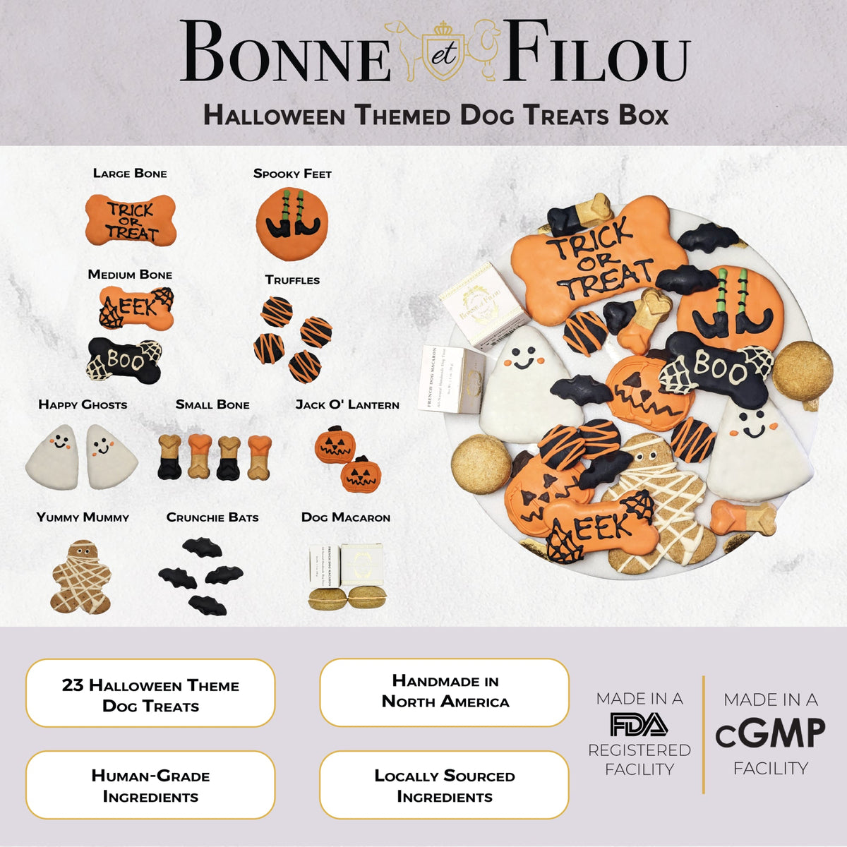 Bonne et Filou – Halloween Dog Treat Gift Box