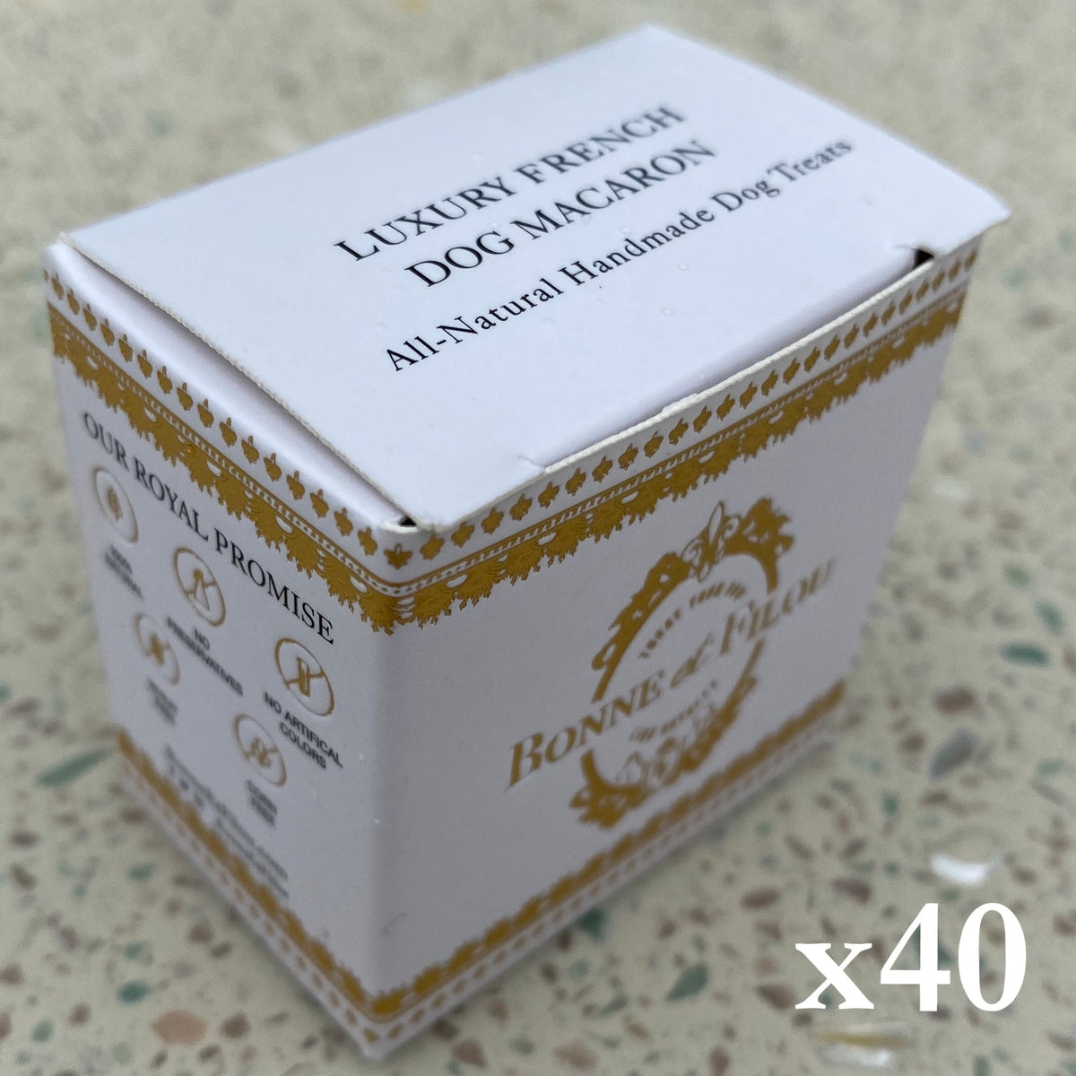 Bonne et Filou – 40-Count French Dog Macaron Gift Box